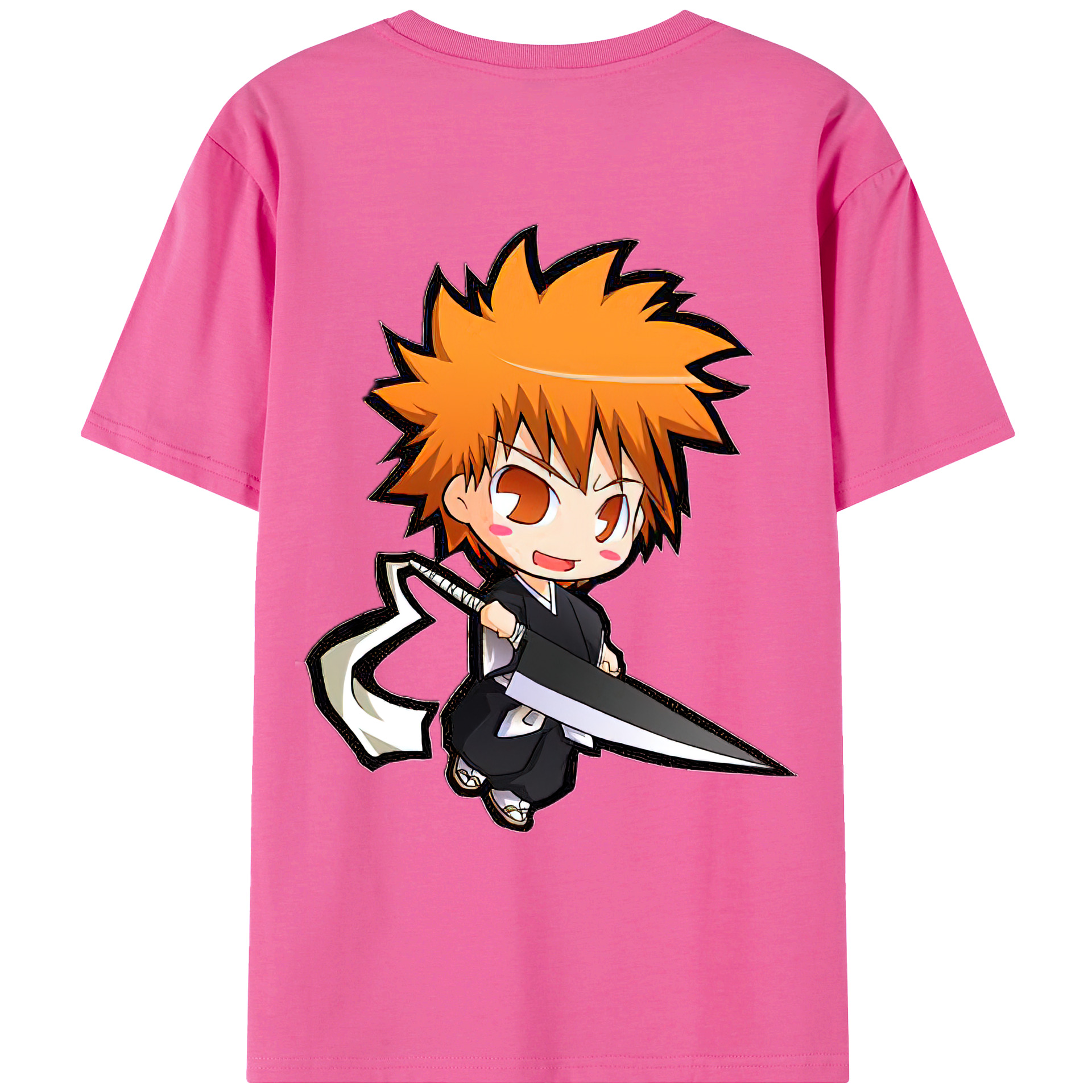 （画像用） ブリーチ 黒崎一護（くろさき いちご）BLEACH Kurosaki Ichigo レディース半袖Tシャツ(バックプリント)